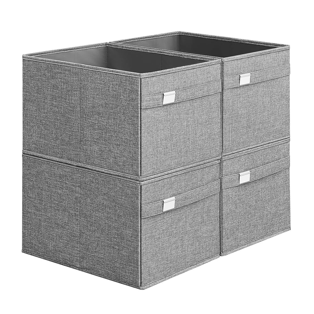 Amazon.com - SONGMICS Storage Baskets, Set of 4 Extra Large